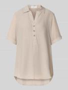 Apricot Relaxed Fit Bluse aus Viskose-Mix mit Umlegekragen in Sand, Gr...