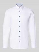 ETERNA Slim Fit Business-Hemd aus Baumwolle mit Kentkragen in Weiss, G...