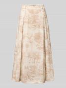 SEDUCTIVE Midirock im Allover-Look Modell 'PALMIRA' in Beige, Größe 32