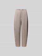 Nanushka Stoffhose mit elastischem Bund in Hellgrau, Größe L