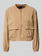 Zero Jacke mit Pattentaschen und Reißverschluss in Beige, Größe 40