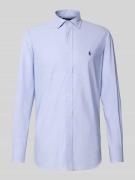 Polo Ralph Lauren Regular Fit Business-Hemd mit Logo-Stitching in Bleu...