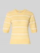 Scotch & Soda Strickpullover aus Baumwoll-Mix in Hellgelb, Größe L