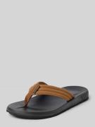 Tommy Hilfiger Flip Flops mit Label-Applikation in Oliv, Größe 40