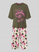 Schiesser Pyjama aus Modal-Elasthan-Mix im Allover-Look in Oliv, Größe...