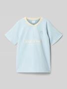 KARL KANI Regular Fit T-Shirt mit Logo-Stitching in Bleu, Größe 134