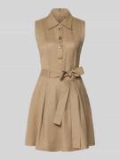 HUGO Tailliertes Freizeitkleid aus Leinen-Viskose-Mix Modell 'KALEISI'...
