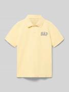 GAP Poloshirt mit Logo und Knopfleiste in GELB, Größe 104
