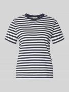 Gant T-Shirt mit Rundhalsausschnitt und Label-Stitching in Marine, Grö...
