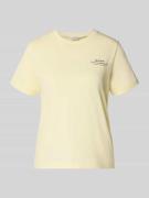 Gant T-Shirt mit Label-Print und Rundhalsausschnitt in GELB, Größe L