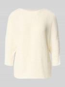 FREE/QUENT Strickpullover mit 3/4-Arm Modell 'Tapper' in Offwhite, Grö...