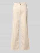 Only Wide Leg Jeans aus Baumwoll-Mix Modell 'MADISON' in Ecru, Größe L...