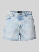 Noisy May High Waist Jeansshorts mit Umschlag Modell 'MONI' in Jeansbl...
