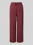 Only Weite Hose aus Viskose-Leinen-Mix Modell 'GOA' in Mauve, Größe L