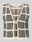 Only Regular Fit Weste aus Baumwoll-Mix Modell 'LOA' in Ecru, Größe L