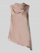Little Mistress Blusentop mit Drapierungen in Mauve, Größe L