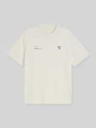 Tom Tailor Denim Relaxed Fit T-Shirt aus reiner Baumwolle in Offwhite,...