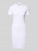 Gant Knielanges Polokleid mit Label-Stitching in Weiss, Größe L