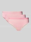 Marc O'Polo Slip aus Baumwoll-Mix im 3er-Pack in Rosa, Größe L