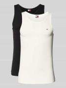 Tommy Jeans Slim Fit Tank Top aus reiner Baumwolle im 2er-Pack in Offw...