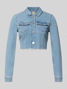 Only Slim Fit Jeansjacke aus Baumwoll-Mix Modell 'WONDER' in Jeansblau...