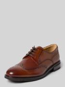 Carl Gross Derby aus Leder mit Loch-Muster Modell 'ULRICH' in Cognac, ...