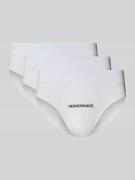Christian Berg Men Slip mit Print im 3er-Pack in Weiss, Größe L
