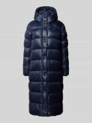 Blauer USA Regular Fit Steppmantel mit Kapuze in Marine, Größe L