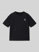 Calvin Klein Jeans Regular Fit T-Shirt aus reiner Baumwolle in Black, ...