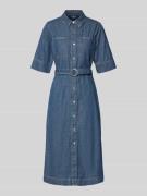 Tommy Hilfiger Fit and Flare Jeanskleid aus reiner Baumwolle in Marine...