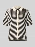 ICHI T-Shirt mit Polokragen und Knopfleiste Modell 'LORIANNA' in Black...