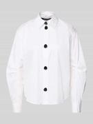 ARMANI EXCHANGE Regular Fit Bluse aus Baumwolle mit Ballonärmeln in We...