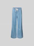 Juvia Wide Leg Stoffhose in Denim-Optik in Hellblau, Größe L