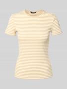 Lauren Ralph Lauren T-Shirt mit geripptem Rundhalsausschnitt in Beige,...