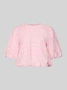Jake*s Casual Regular Fit Bluse mit Strukturmuster in Pink, Größe 34