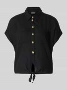 Pieces Regular Fit Hemdbluse aus Viskose-Leinen-Mix Modell 'PIA' in Bl...
