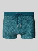 Schiesser Slim Fit Badehose mit Tunnelzug in Tuerkis, Größe L