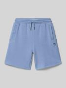 Calvin Klein Jeans Regular Fit Sweatshorts aus Baumwoll-Mix in Hellbla...