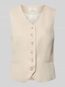 B.Young Weste aus Viskose-Leinen-Mix mit V-Ausschnitt Modell 'DAZIA' i...