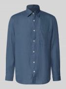 Marc O'Polo Regular Fit Freizeithemd aus reinem Leinen in Petrol, Größ...
