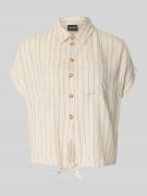 Pieces Regular Fit Hemdbluse aus Viskose-Leinen-Mix Modell 'PIA' in Ec...