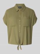 Pieces Regular Fit Hemdbluse aus Viskose-Leinen-Mix Modell 'PIA' in Kh...