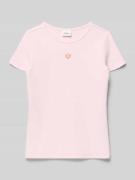 s.Oliver RED LABEL Regular Fit T-Shirt aus Baumwoll-Mix in Hellrosa, G...