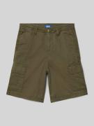 Jack & Jones Regular Fit Shorts mit Logo-Patch Modell 'Cole' in Oliv, ...