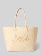Liu Jo White Shopper mit Label-Stitching Modell 'PLENTIA' in Beige, Gr...