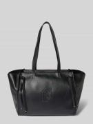 Liu Jo White Tote Bag mit Logo-Detail Modell 'Lapis' in Black, Größe 1