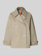 G-LAB Trenchjacke mit Reverskragen Modell 'HEATHER' in Hellgrau, Größe...