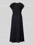 Marc O'Polo Midi-Freizeitkleid aus Viskose-Mix in Marine, Größe 34