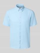 Blend Slim Fit Leinenhemd mit Viskose-Anteil Modell 'Bobby' in Hellbla...