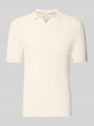 Roy Robson Slim Fit Poloshirt mit Viskose-Anteil in Offwhite, Größe L